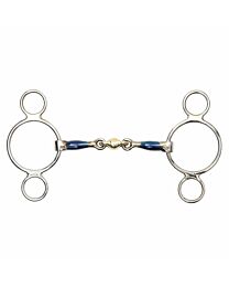 Shires Equestrian Blue Sweet Iron Gag Bit with Lozenge