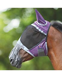 Shires Equestrian Deluxe Fly Mask with Nose Fringe
