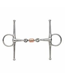 Shires Equestrian Double Jointed Copper Peanut Full Cheek Bit