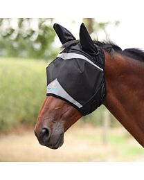 Shires Equestrian Fly Guard Pro Forelock Hole Fine Mesh Mask