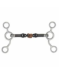 Shires Equestrian Sweet Iron Double Jointed Copper Roller Tom Thumb Bit