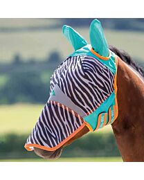 Shires Equestrian Zeb-Tek Fly Mask with Ears and Nose