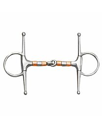 Single Jointed Copper Roller Mouth Full Cheek Bit