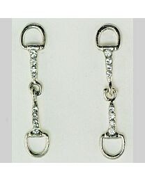 Earring - Snaffle Bit with Crystals