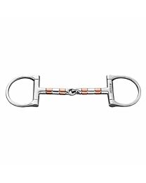 Sprenger Single Jointed Copper Roller Mouth Dee Ring Bit