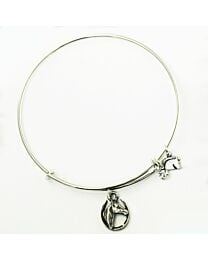 Stackable Wire Bangle - Horse Head in Shoe