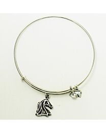 Stackable Wire Bangle - Outline Horse Head