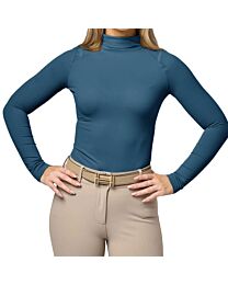 TKEQ Chloe Hi Collar Long Sleeve Tech Top