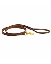 Tory Leather 4' x 3/4" Flat Creased Leather Dog Leash
