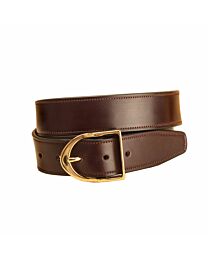 Tory Leather Stitched Belt with Stirrup Buckle