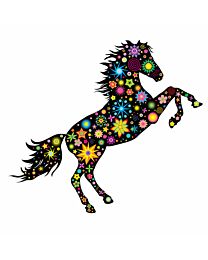 Vinyl "Colourful Horse Rearing" Sticker