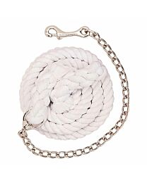 Weaver Nickle Plated 24" Chain Cotton Lead Rope