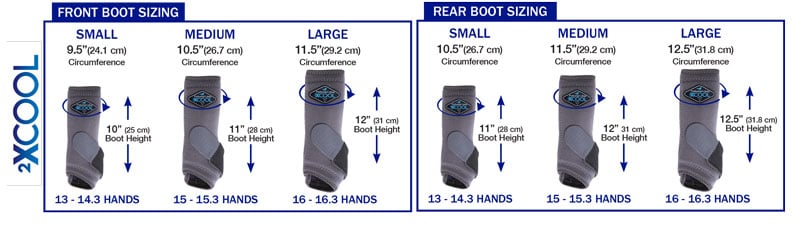 Professional's Choice 2XCool Sports Medicine Boots Size Chart