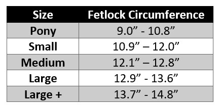 Zandona Front Boot Size Chart